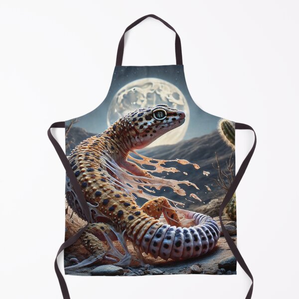 Item preview, Leopard Gecko Shedding Under Moonlight designed and sold by NocturnalNook.