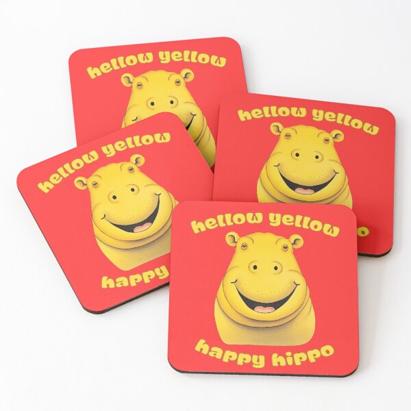 Item preview, Hello yellow happy cute hippo lover funny hippopotamus gift for child designed and sold by AlchemyColor.