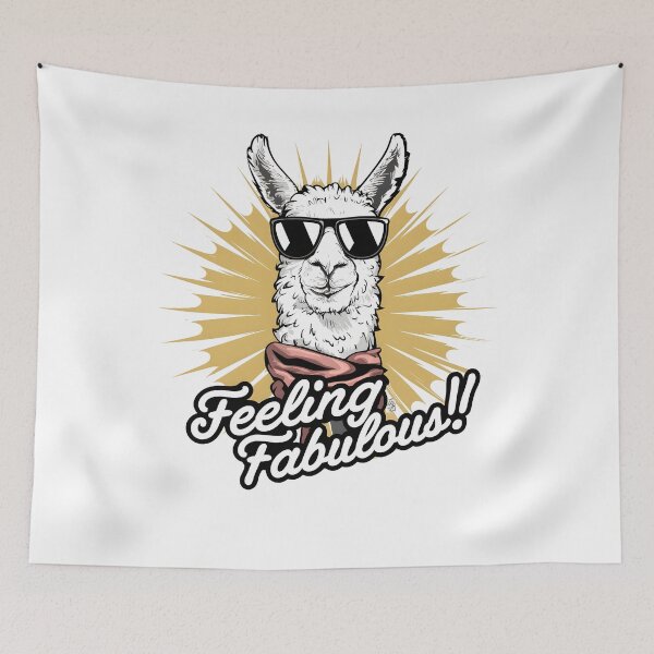 Item preview, Stylish Llama Art Feeling Fabulous! Digital Design designed and sold by iwcus.