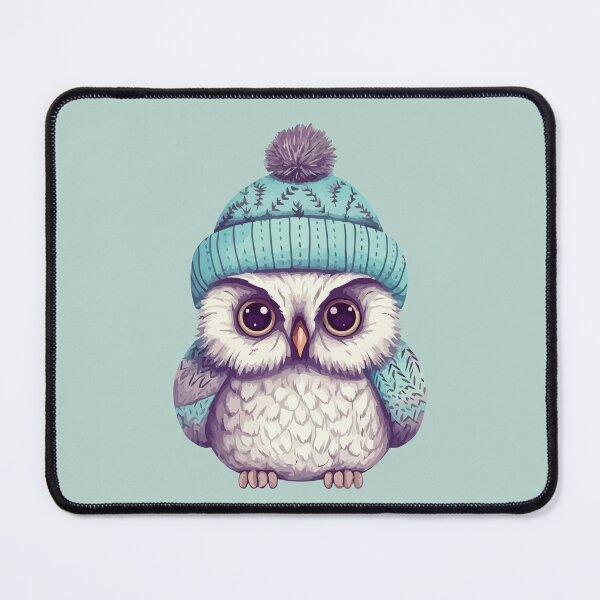 Item preview, Cute owl wearing a pom pom toque designed and sold by Amir Faysal.