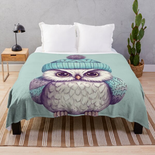 Item preview, Cute owl wearing a pom pom toque designed and sold by Amir Faysal.