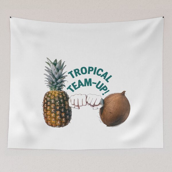 Item preview, Tropical Team-Up! Pineapple Coconut Fist Bump Art designed and sold by iwcus.