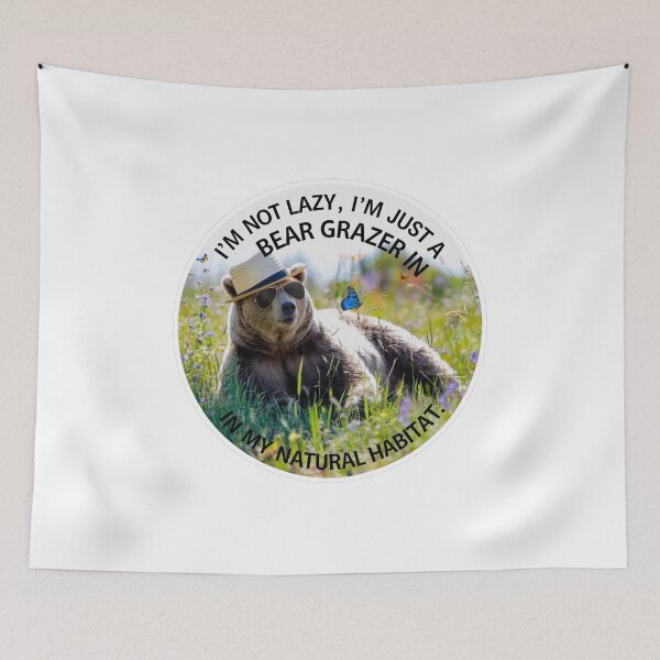 Item preview, bear grazer i'm not lazzy  designed and sold by bukajart.