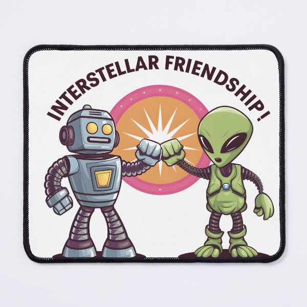 Item preview, Robot Alien Fist Bump - Interstellar Friendship! designed and sold by iwcus.