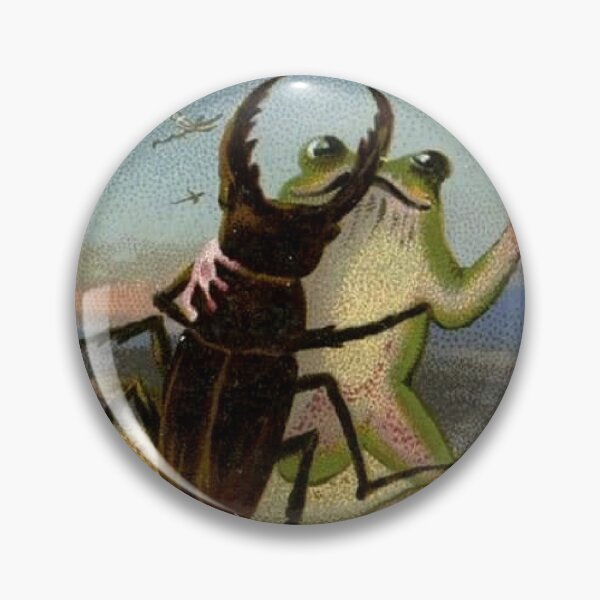 Item preview, Frog and Beetle Dancing (Funny Victorian Christmas Card #3) designed and sold by MagdelenaDelour.