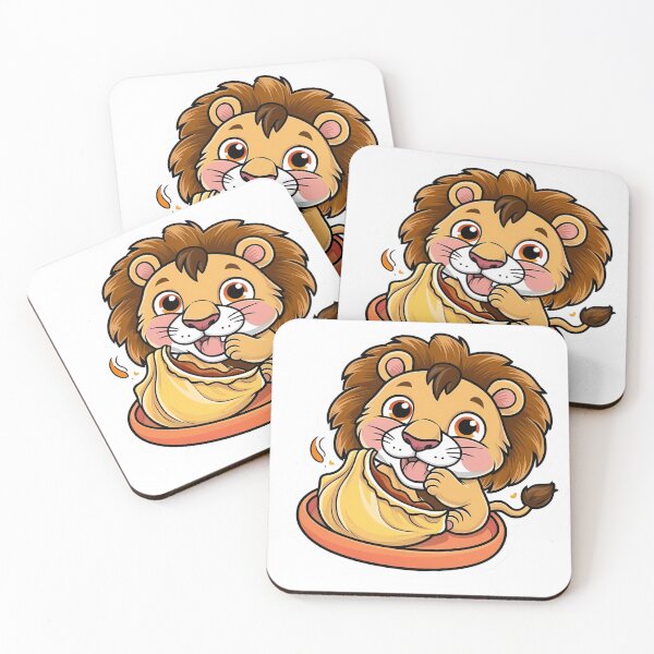 Item preview, Lion eating dumplings - Gobble Gala designed and sold by Kids GobbleGala.