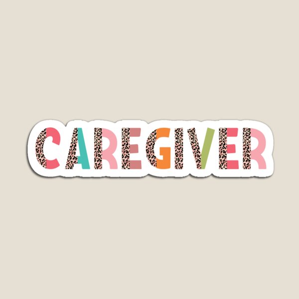 Item preview, Caregiver Half Leopard Typography Colorful designed and sold by AAMDesigns.