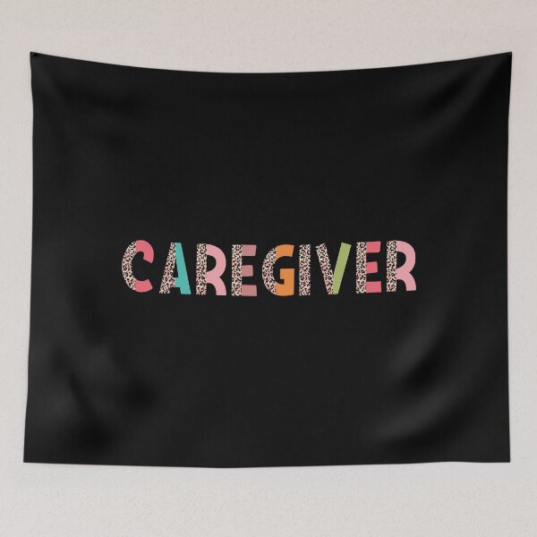 Item preview, Caregiver Half Leopard Typography Colorful designed and sold by AAMDesigns.