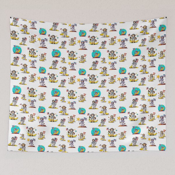 Item preview, Space Monkey Discovery - Cosmic Banana Planet Pattern 3 designed and sold by Tom-Johnson.