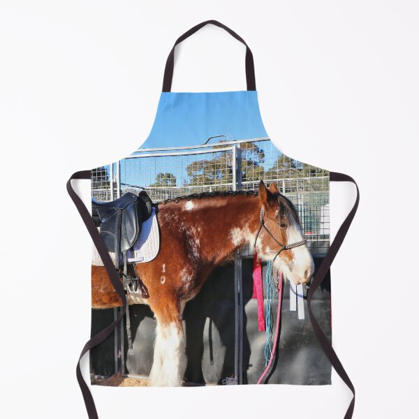 Item preview, Clydesdale horse relaxing near the stables designed and sold by FranWest.