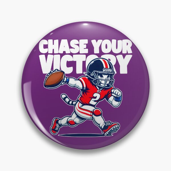 Item preview, Chase Your Victory Heroic Cat In A Football Jersey Rushing For The Winning Point designed and sold by SplashTastic.