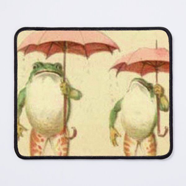 Item preview, Umbrella Frogs (Funny Victorian Christmas Card #5) designed and sold by MagdelenaDelour.