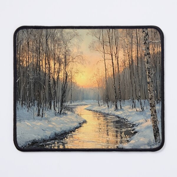 Item preview, Sunset Reflection Over a Snowy River designed and sold by gooseprinttees.