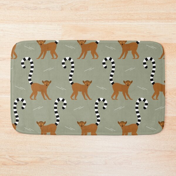 Item preview, Ringtailed lemurs on green designed and sold by reneesillus.
