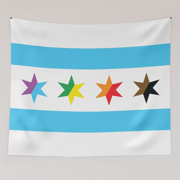 Item preview, Bandera del orgullo de Chicago designed and sold by dopaminebrand.