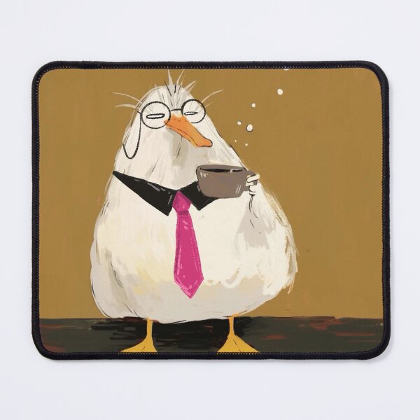 Item preview, Office duck sipping coffee designed and sold by 516 Studio.