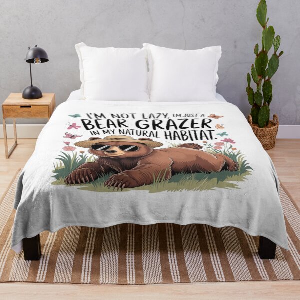 Item preview, bear grazer i'm not lazy  designed and sold by bukajart.