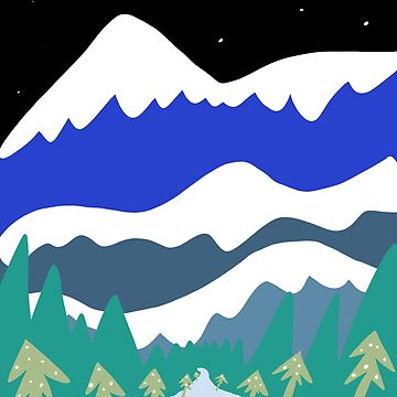 Artwork thumbnail, Winter Road and Snowy Mountains by jpandsusan