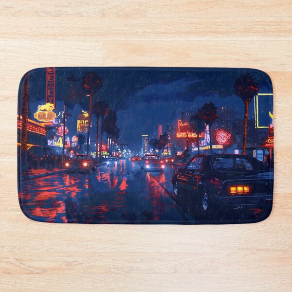 Item preview, Neon Nights: Rainy Retro City Drive designed and sold by GreenInkXpress.