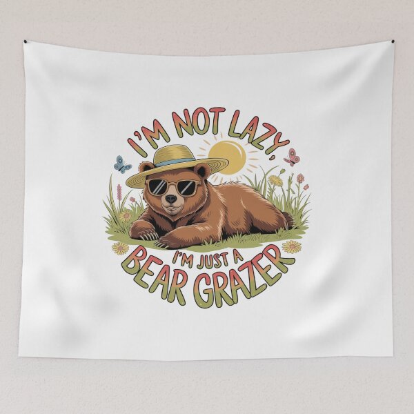 Item preview, i'm not lazy i'm just a bear grazer designed and sold by bukajart.