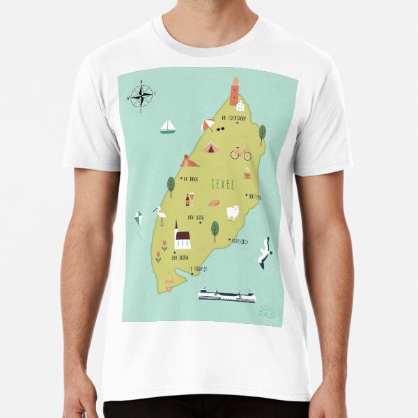 Item preview, Illustrated map of Texel designed and sold by ymkesinfogr.
