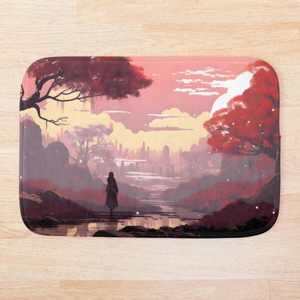 Item preview, Dreamy Twilight Journey Through Red Forest designed and sold by GreenInkXpress.