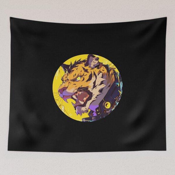 Item preview, Cyber Tiger // Aesthetic Tiger // Cool Animal // Cyber Animal // Future Animal Art // Animal Warrior // Cyber Week  designed and sold by SMARTKIT  DESIGNAGENCY.
