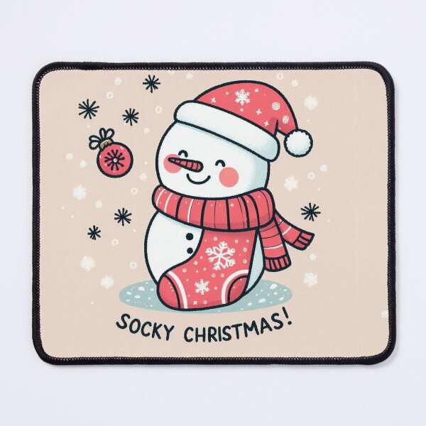 Artikelvorschau, Schneemann mit Weihnachtsmütze entworfen und verkauft von DesignFreaks7.