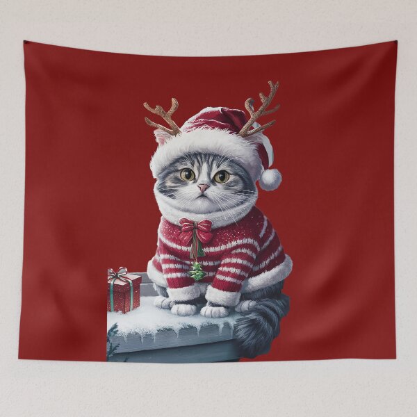 Item preview, Festive Christmas cat designed and sold by Glamalt.