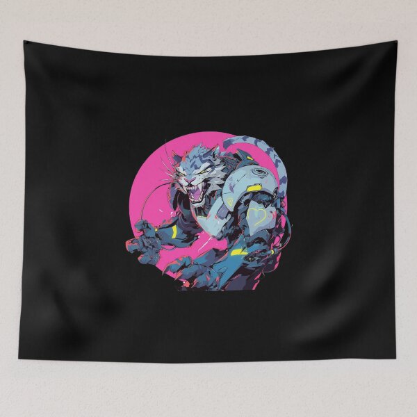Item preview, Cyber Tiger // Aesthetic Tiger // Cool Animal // Cyber Animal // Future Animal Art // Animal Warrior // Cyber Week  designed and sold by SMARTKIT  DESIGNAGENCY.