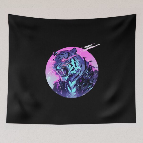 Item preview, Cyber Tiger // Aesthetic Tiger // Cool Animal // Cyber Animal // Future Animal Art // Animal Warrior // Cyber Week  designed and sold by SMARTKIT  DESIGNAGENCY.