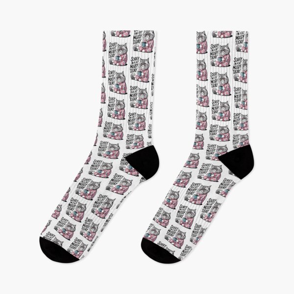 Item preview, Sorry I’m a Bit Moody Today, Cat drinking coffee designed and sold by RvinJo8.
