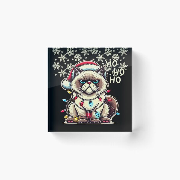 Item preview, Grumpy Christmas Cat - Ho Ho Ho designed and sold by sekrecja.