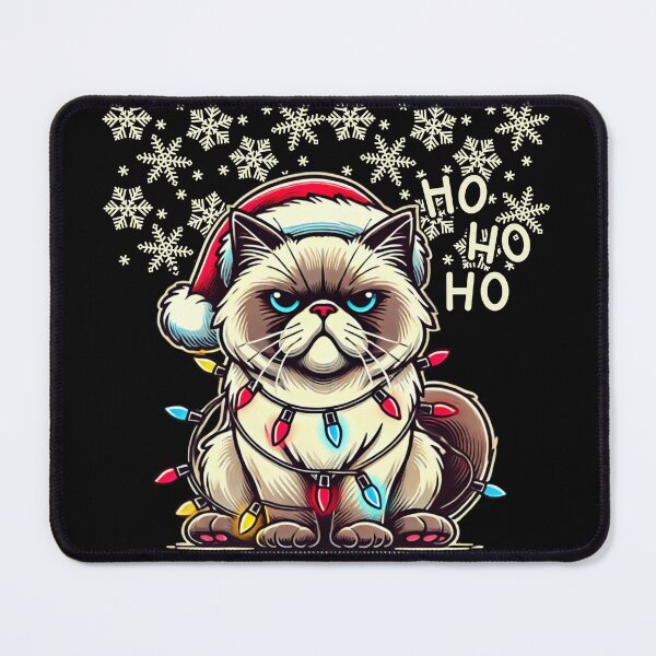 Item preview, Grumpy Christmas Cat - Ho Ho Ho designed and sold by sekrecja.