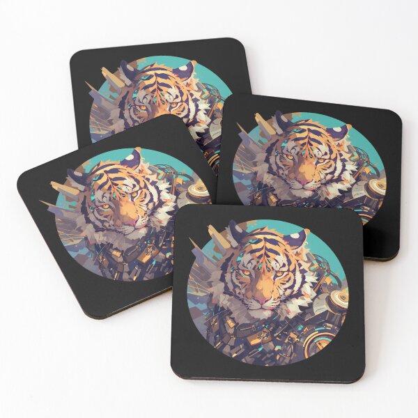 Item preview, Cyber Tiger // Aesthetic Tiger // Cool Animal // Cyber Animal // Future Animal Art // Animal Warrior // Cyber Week  designed and sold by SMARTKIT  DESIGNAGENCY.