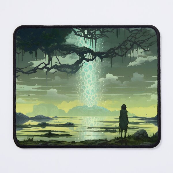 Item preview, Árbol antiguo y pilar de luz mística designed and sold by GreenInkXpress.