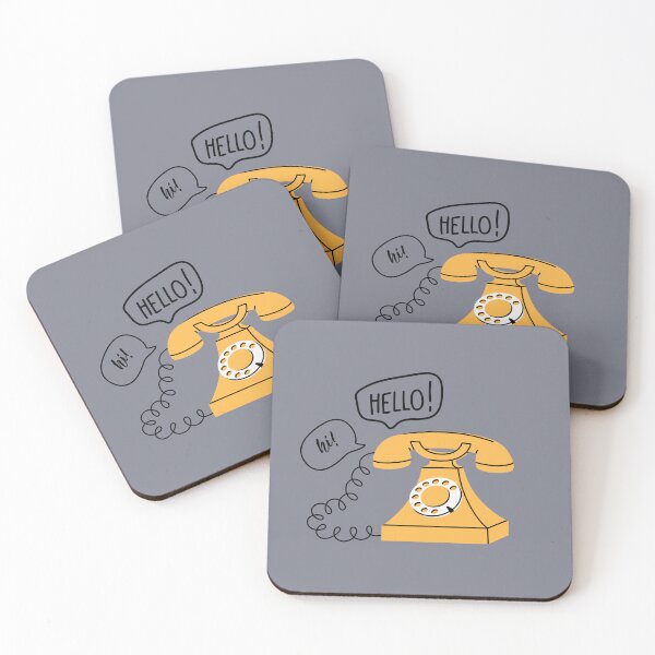 Item preview, Yellow Retro Telephone designed and sold by AnulaArt.