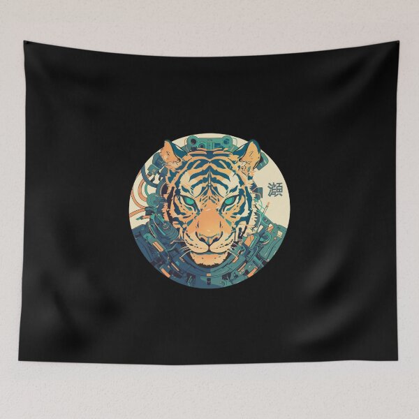 Item preview, Cyber Tiger // Aesthetic Tiger // Cool Animal // Cyber Animal // Future Animal Art // Animal Warrior // Cyber Week  designed and sold by SMARTKIT  DESIGNAGENCY.