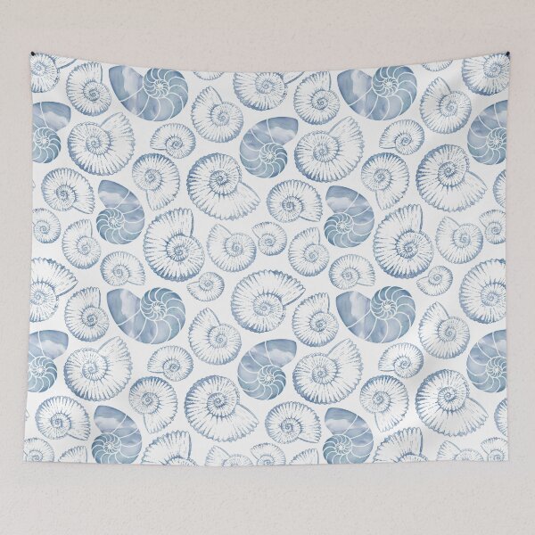 Item preview, Blue nautilus shells pastel designed and sold by adenaJ.