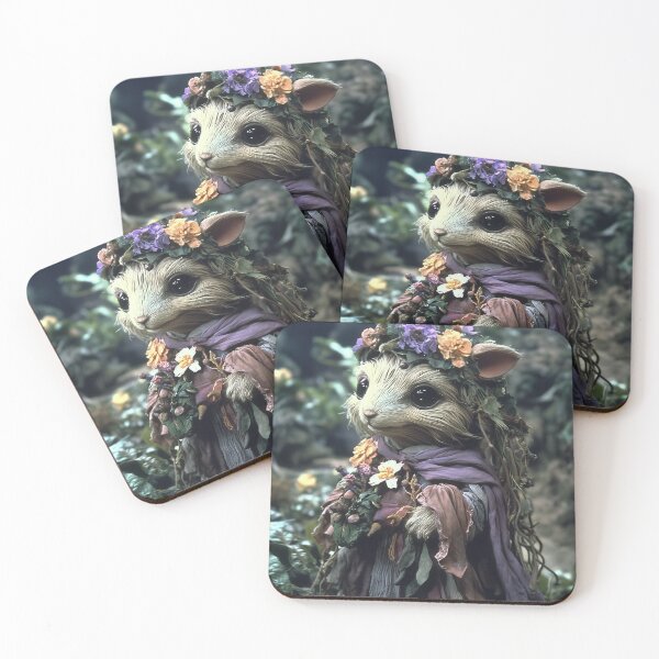 Item preview, Woodland Spirit Mouse in Blooming Attire designed and sold by LonesomeKnight.
