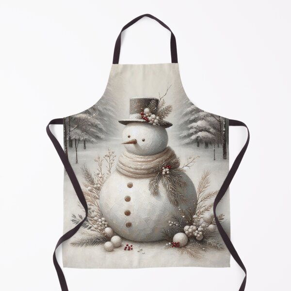 Item preview, Rustic Snowman with Elegant Winter Florals designed and sold by MarinaFila.