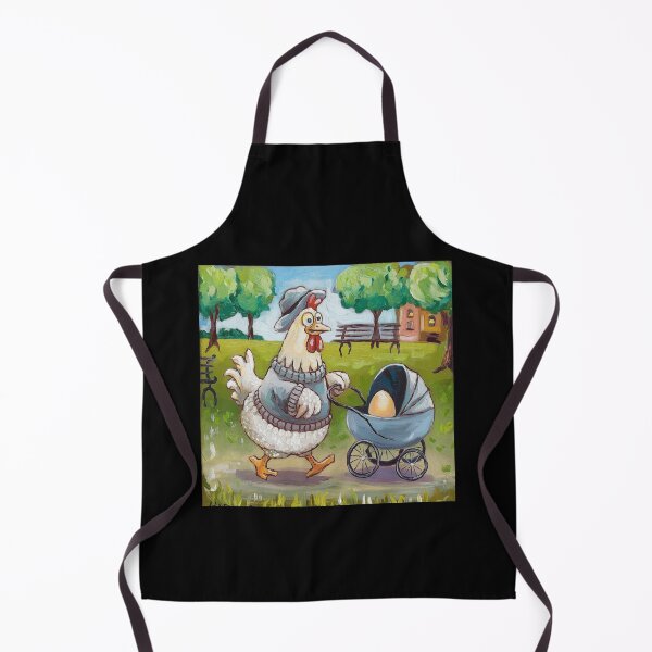 Item preview, Chicken Strolling with Egg - Fun Animal Illustration designed and sold by love3617.