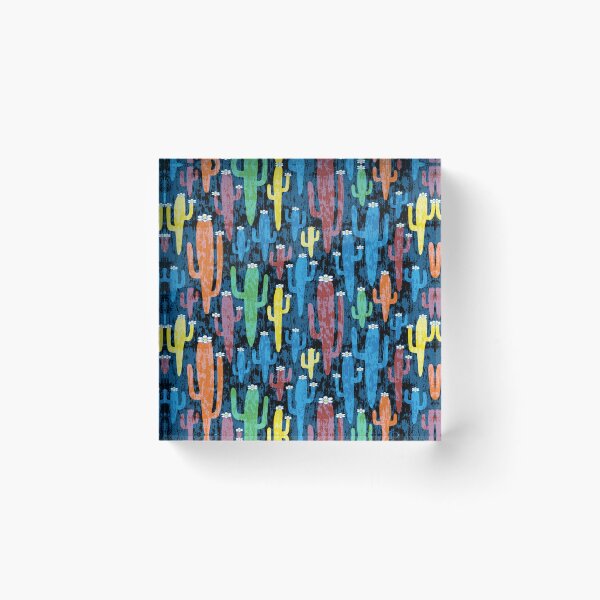 Item preview, Western americana - colorful Saguaros with flowers designed and sold by colorofmagic.