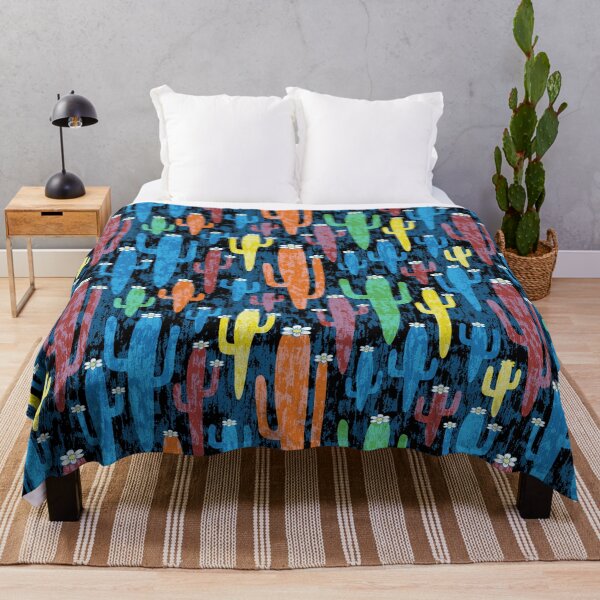 Item preview, Western americana - colorful Saguaros with flowers designed and sold by colorofmagic.