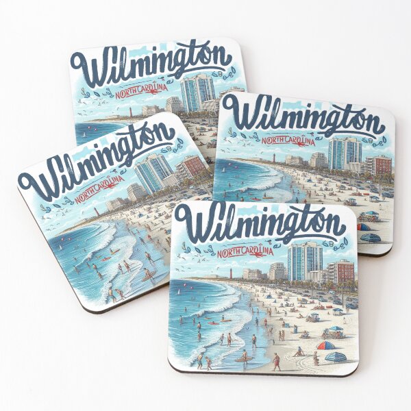Item preview, Wilmington North Carolina NC Retro Water Sunrise and Sunset designed and sold by HaydenMillepied.