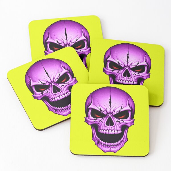 Item preview, Final Boss Screaming Neon Purple Skull designed and sold by hauntedtees.