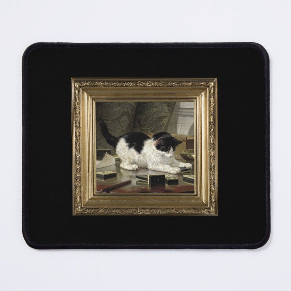 Item preview, gilded frame - cat playing designed and sold by pripple.