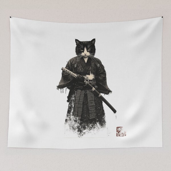 Item preview, Samurai Cat - Epic Japanese Warrior designed and sold by pixal-shop.
