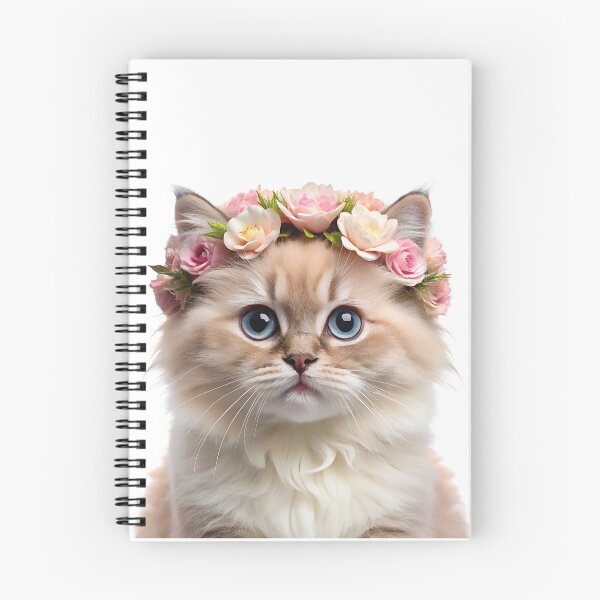Item preview, Himalayan Kitten wearing floral crown designed and sold by LazyOwlStore.