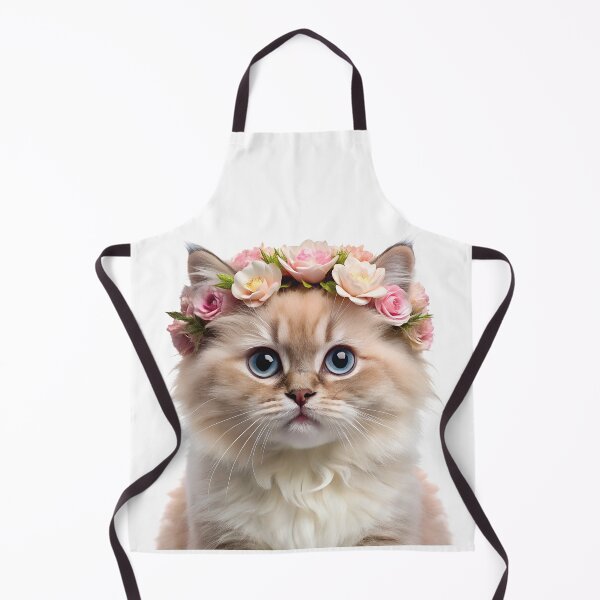 Item preview, Himalayan Kitten wearing floral crown designed and sold by LazyOwlStore.